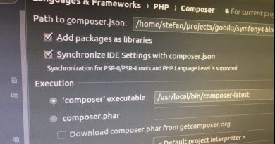 Composer in PhpStorm mit Docker Remote PHP Interpreter nutzen